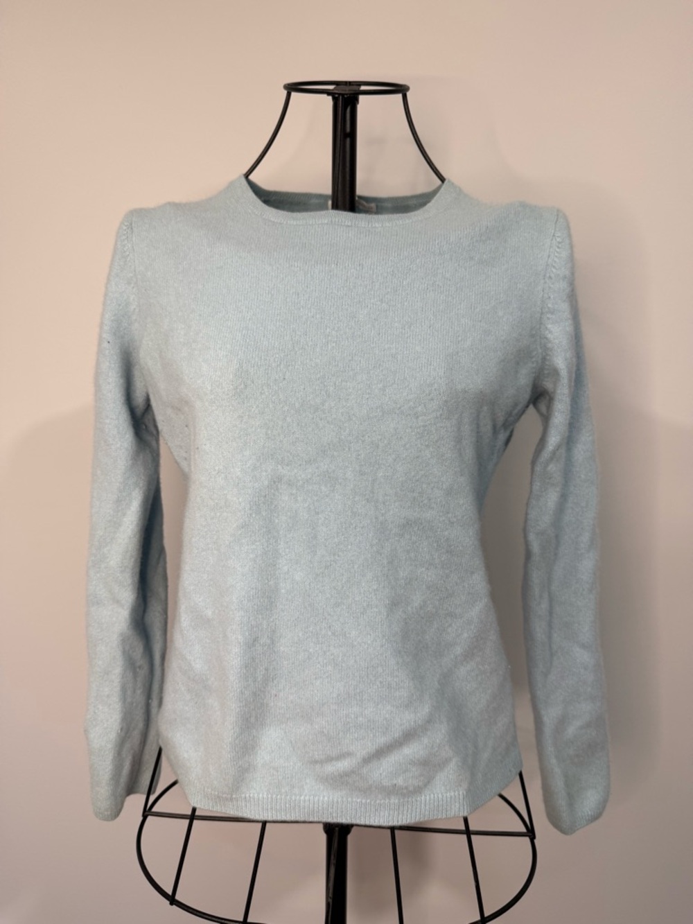 Charter Club 100% Cashmere Sweater Small Light Blue Crewneck Soft Classic